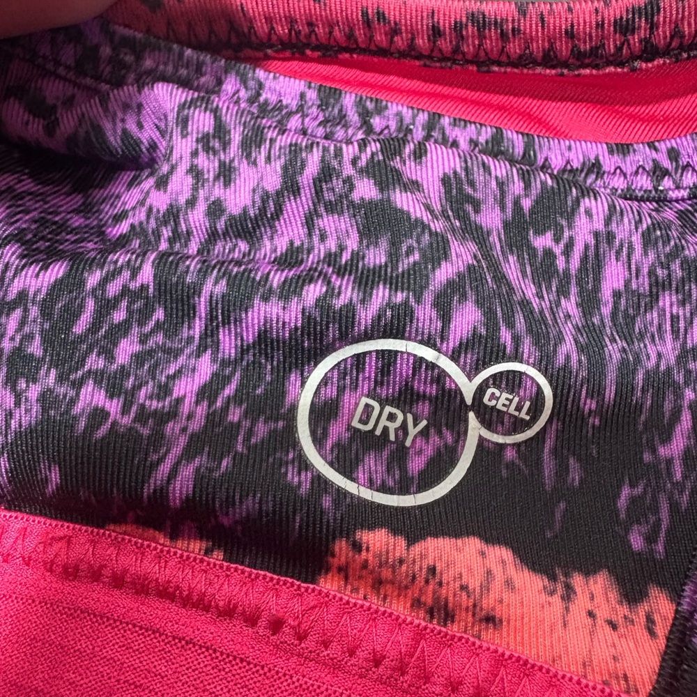 PUMA Strappy Pink and Purple Sports Bra - Picture 4 of 6